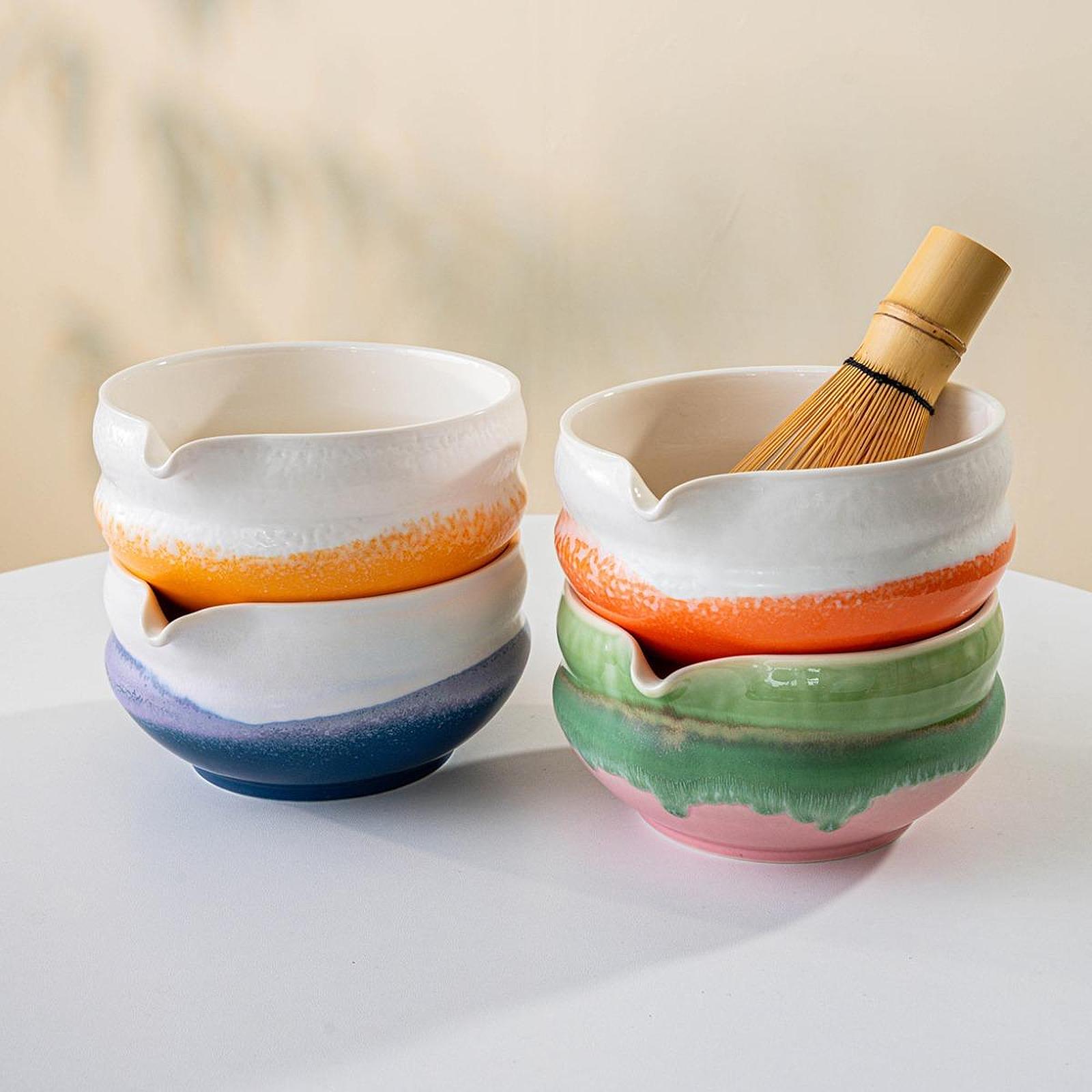 Matcha Bowl Chawan - Mangkuk Matcha Keramik dengan Cerat Rantai