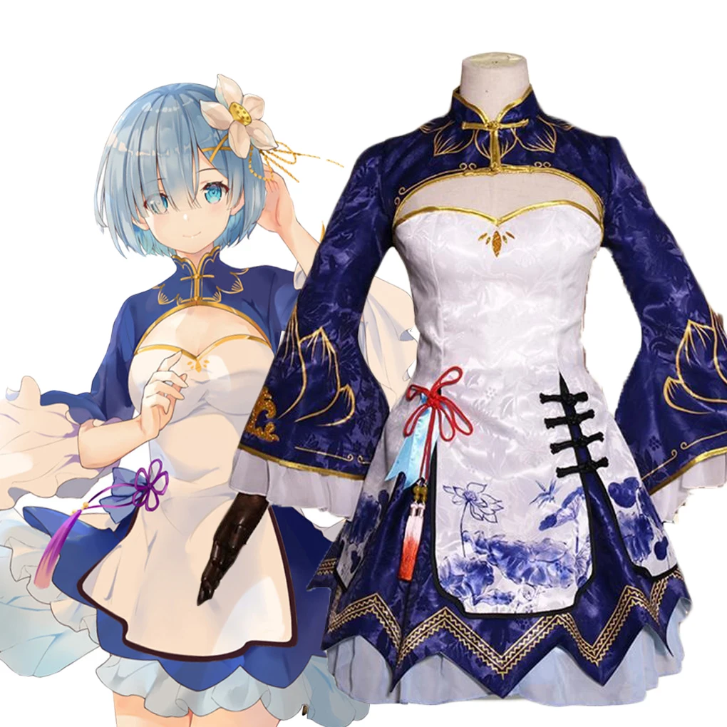 Japanese Women Lifestyle - Rem Ram Cosplay Cheongsam Anime Re:
