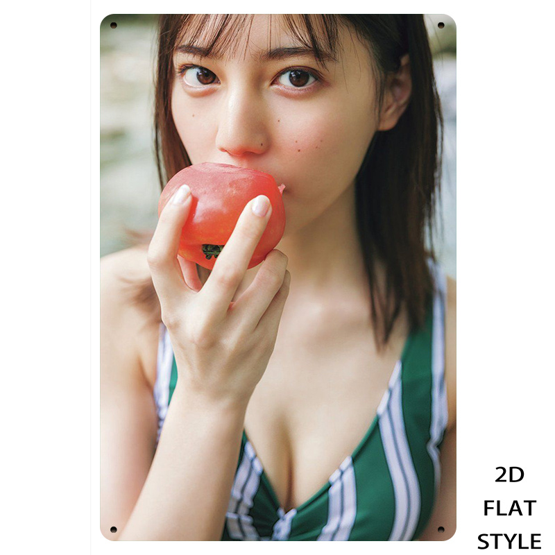 Japanese Girl Lifestyle - Plakat Logam Vintage, Gambar Gadis Jepang