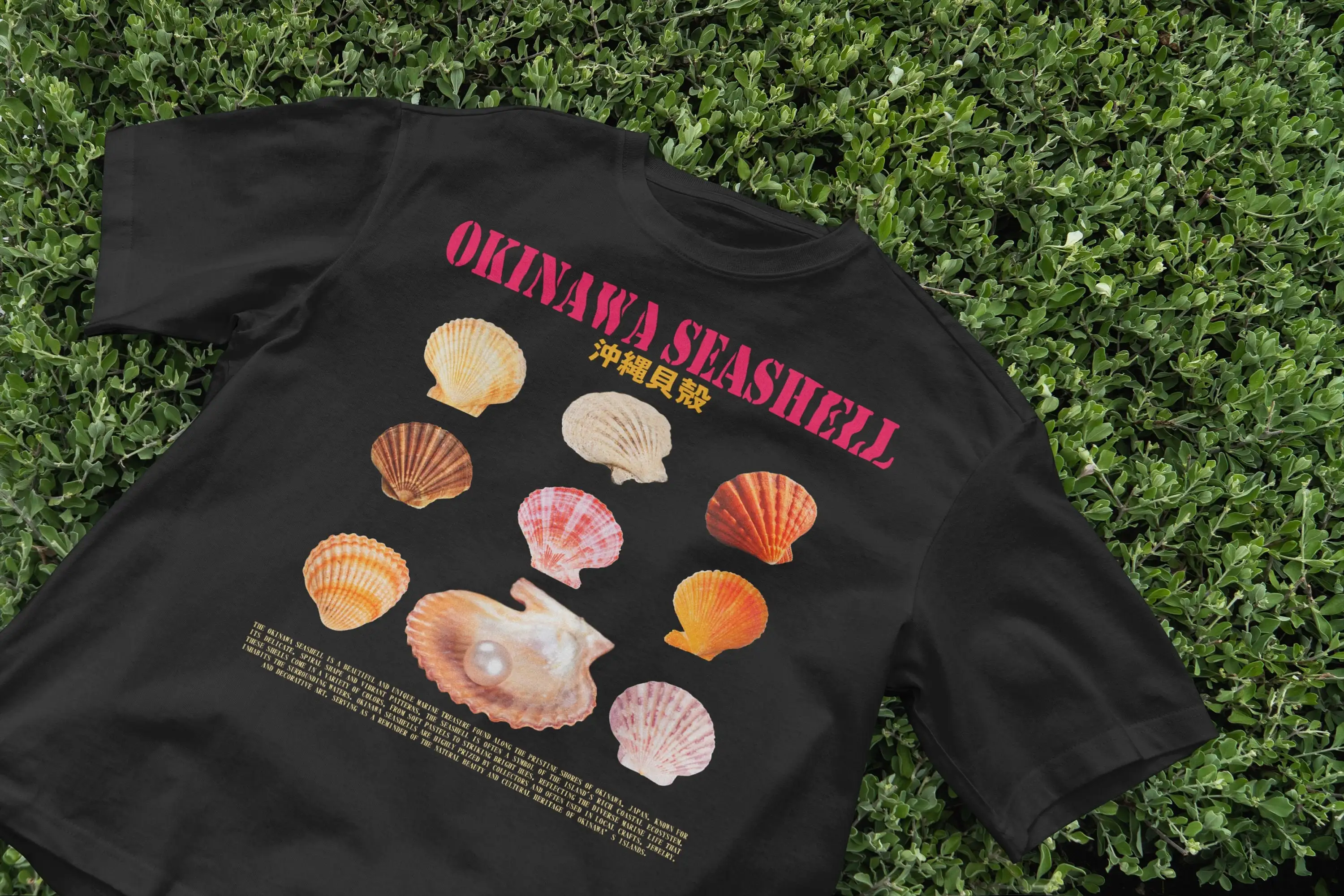Japanese Man Lifestyle - Kaos Kerang Okinawa Gaya Harajuku Laut