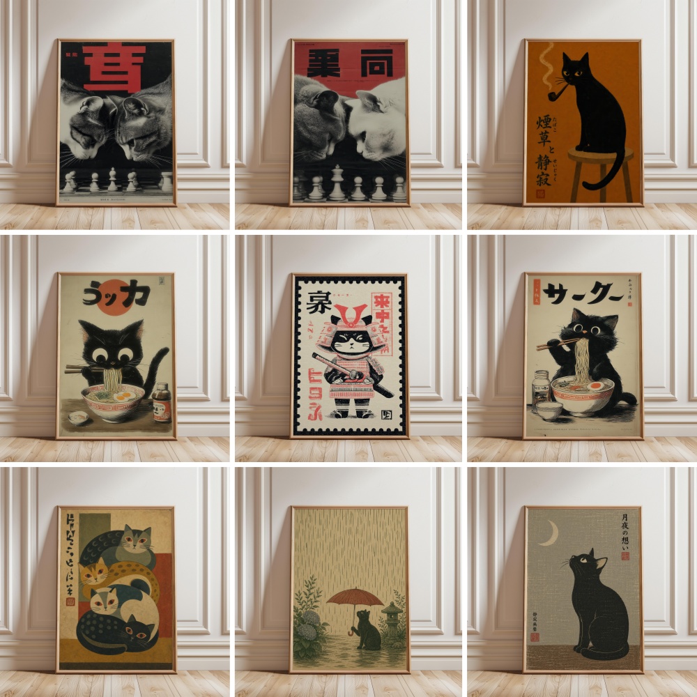 Japanese Lifestyle Japanese - Kucing Hitam Makan Ramen Taman Hujan