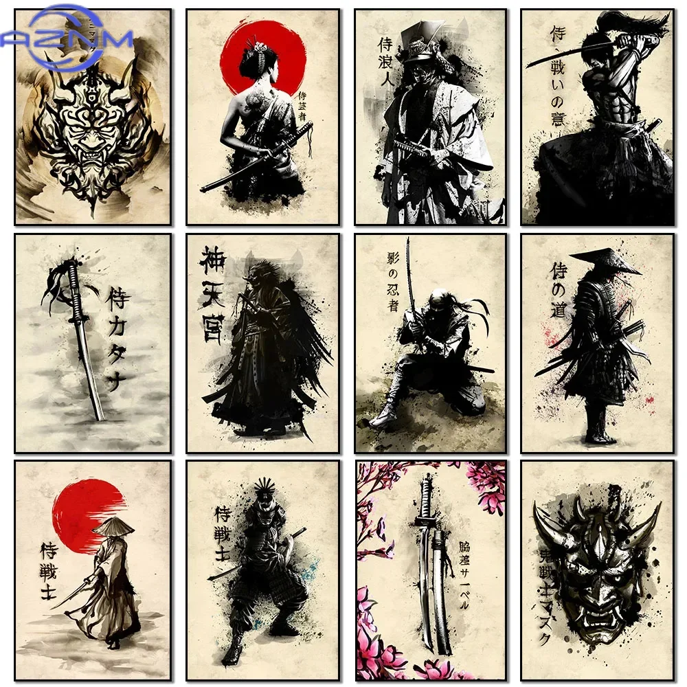 Japanese Lifestyle Japanese - AZNM Lukisan Kanvas Poster Seni Dinding