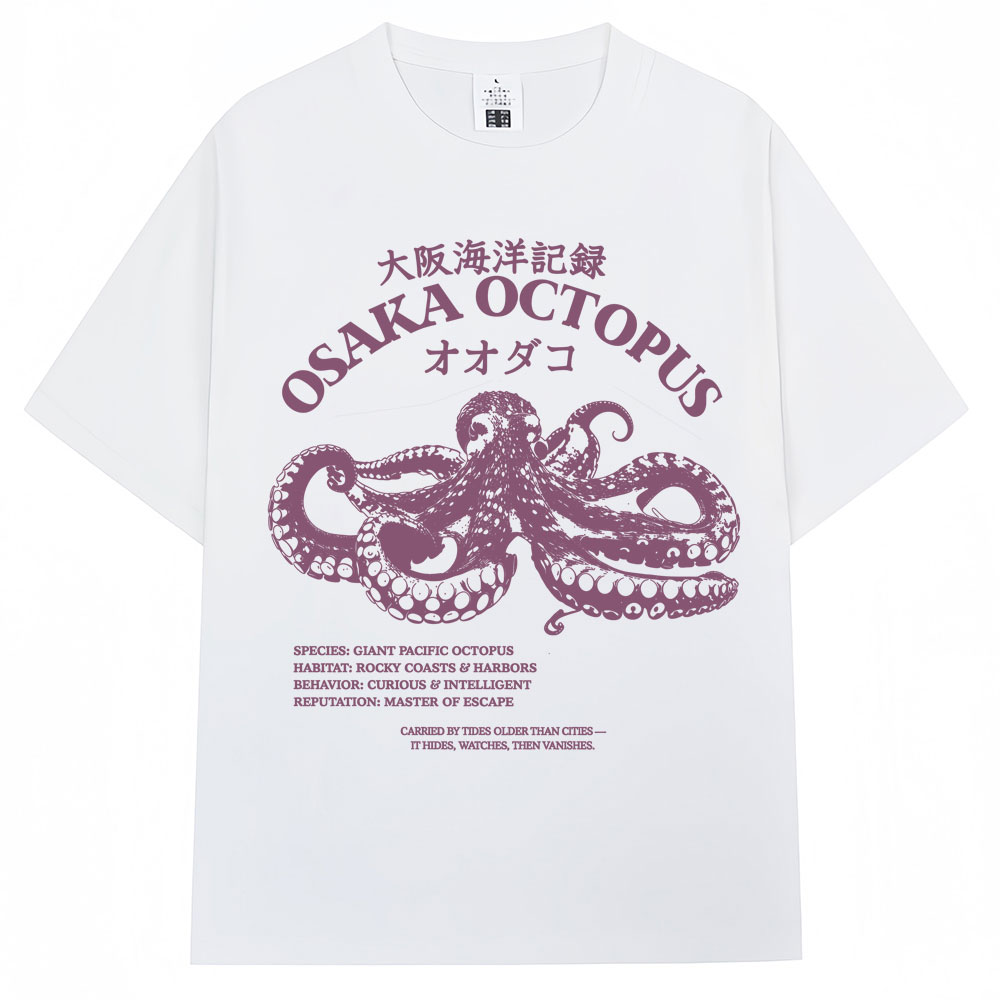 Japanese Man Lifestyle - Kaos Gaya Jepang Osaka Octopus untuk
