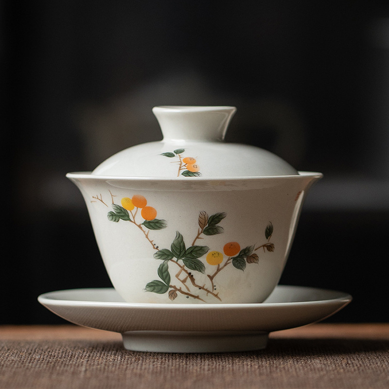 Matcha Bowl Chawan - Rumput dan kayu keramik Gaiwan, pembuat
