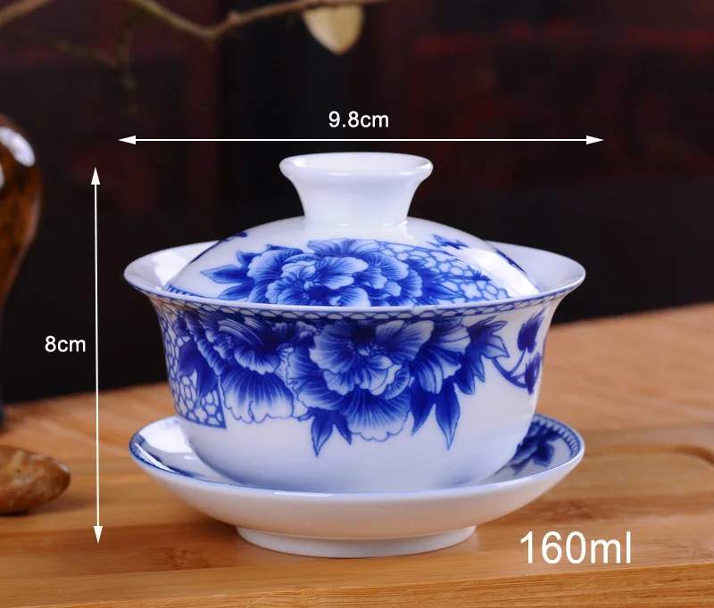 Putih Porselen Biru dan Putih  - Matcha Bowl Chawan ulasan dan harga