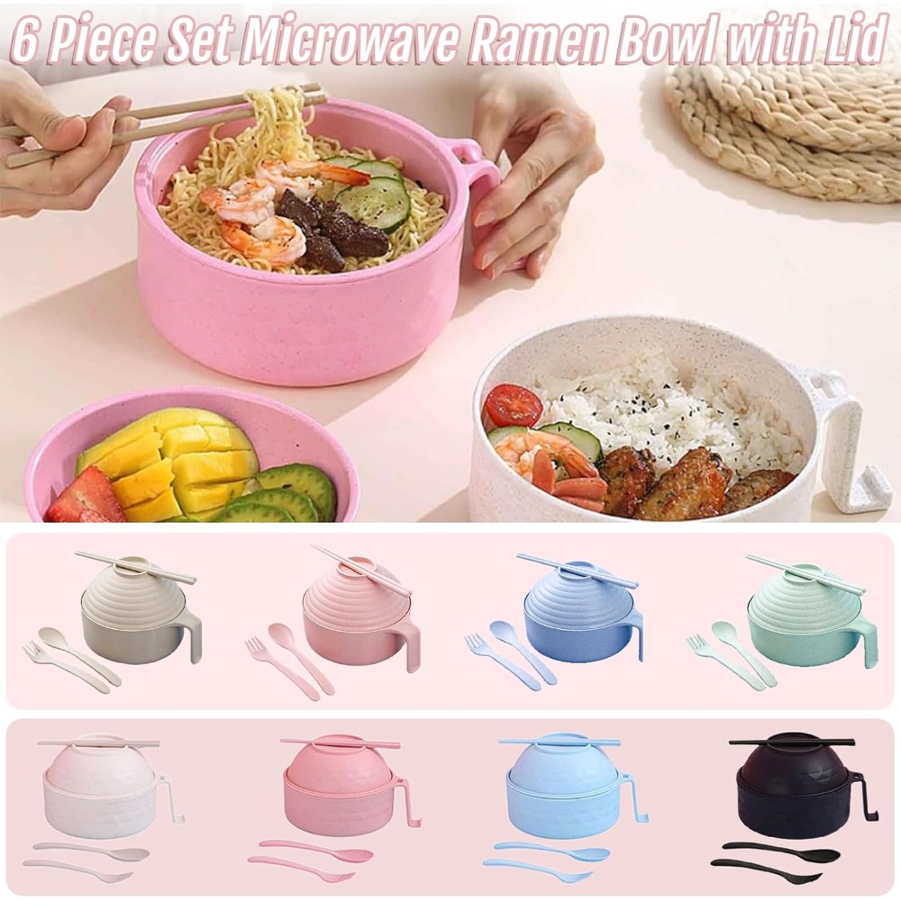 Set Mangkuk Ramen Microwave 6  - Matcha Bowl Chawan ulasan dan harga