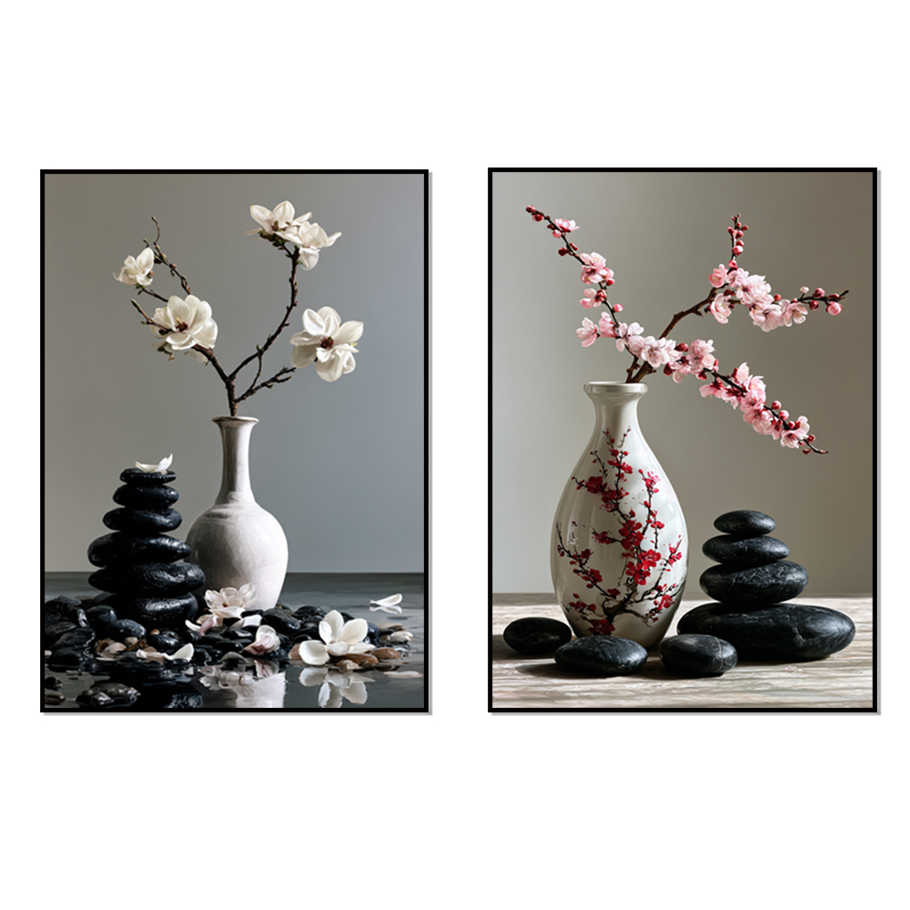 Vas bunga sakura dan magnolia  - Japanese Zen Lifestyle ulasan dan harga