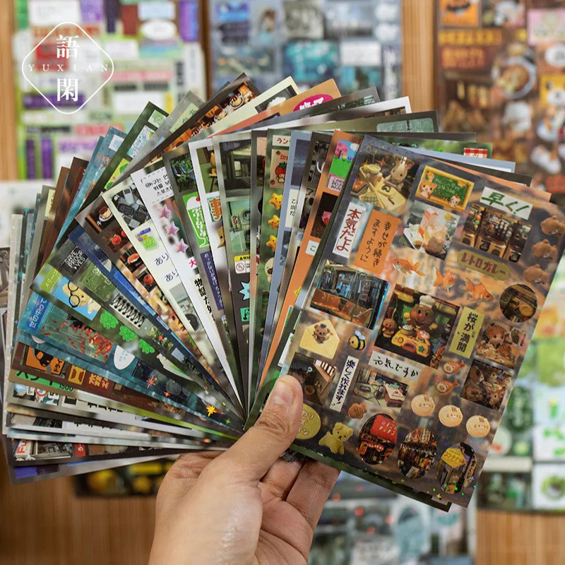 30/60 Lembar Stiker DIY Bahan  - Japanese Lifestyle Japanese ulasan dan harga