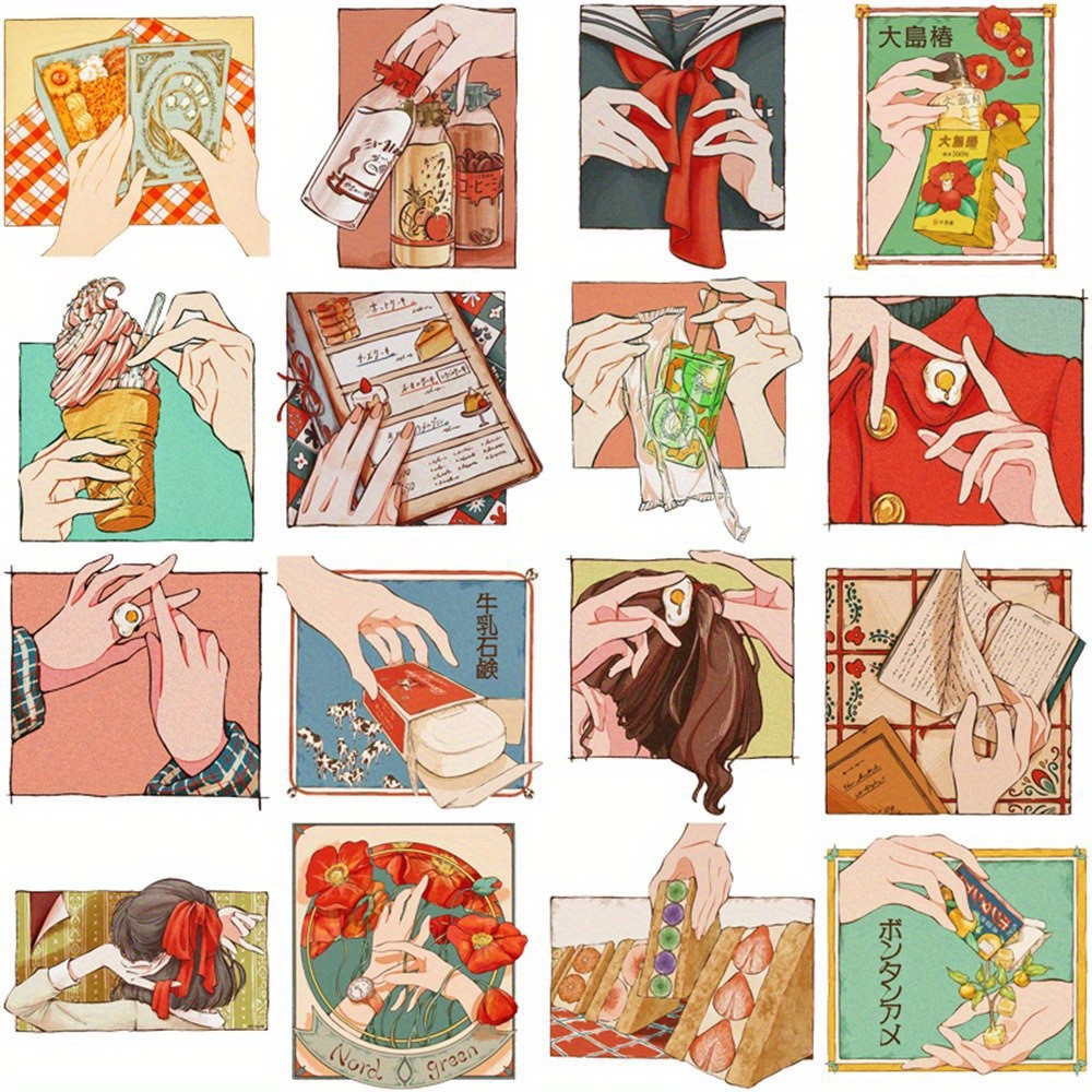 50 Buah Stiker Gaya Vintage Tr - Japanese Lifestyle Japanese ulasan dan harga