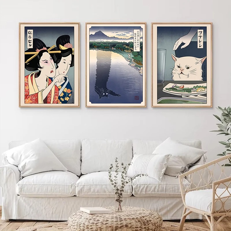 Cetak Poster Gaya Ukiyoe Jepan - Japanese Women Lifestyle ulasan dan harga