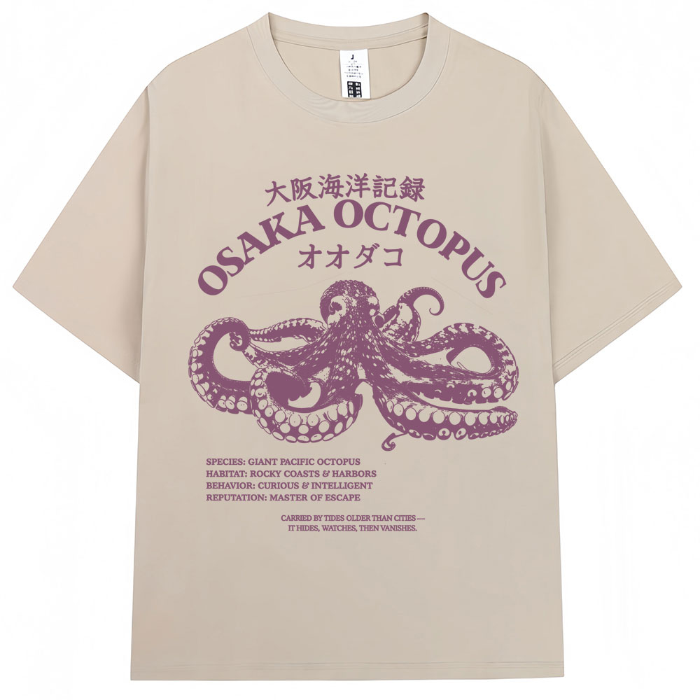 Kaos Gaya Jepang Osaka Octopus - Japanese Man Lifestyle ulasan dan harga