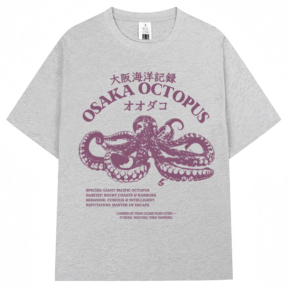 Kaos Gaya Jepang Osaka Octopus - Japanese Man Lifestyle ulasan dan harga