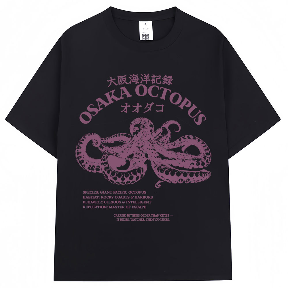 Kaos Gaya Jepang Osaka Octopus - Japanese Man Lifestyle ulasan dan harga